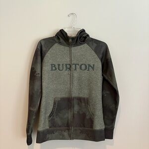 Burton Dryride Camouflage Zip-up Hoodie Size S